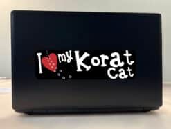 10in x 3in I Love My Korat Cat Bumper Sticker Vinyl Window Sign Pet Decal