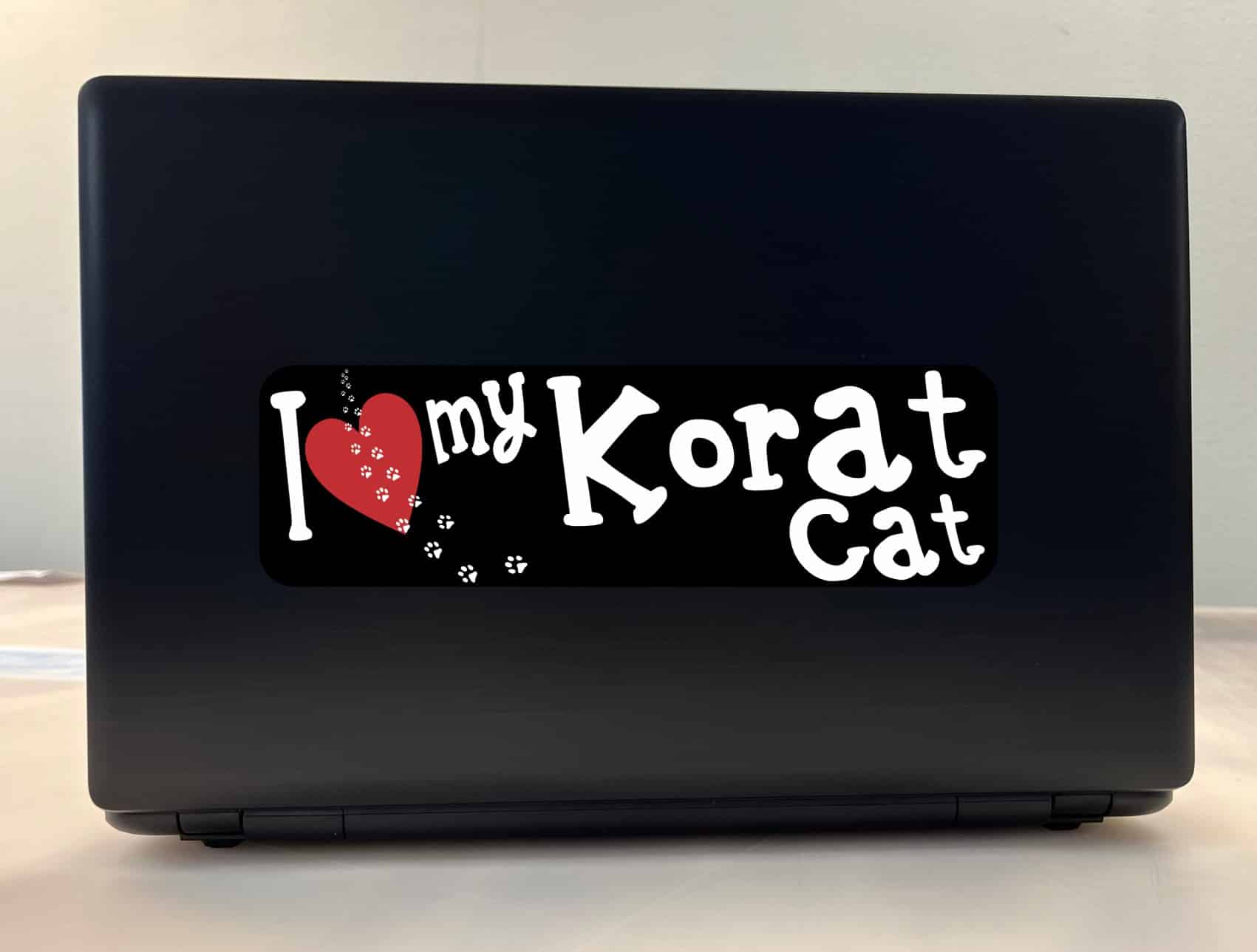 10in x 3in I Love My Korat Cat Bumper Sticker Vinyl Window Sign Pet Decal