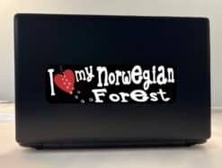 10in x 3in I Love My Norwegian Forest Cat Bumper Sticker Vinyl Window Decal