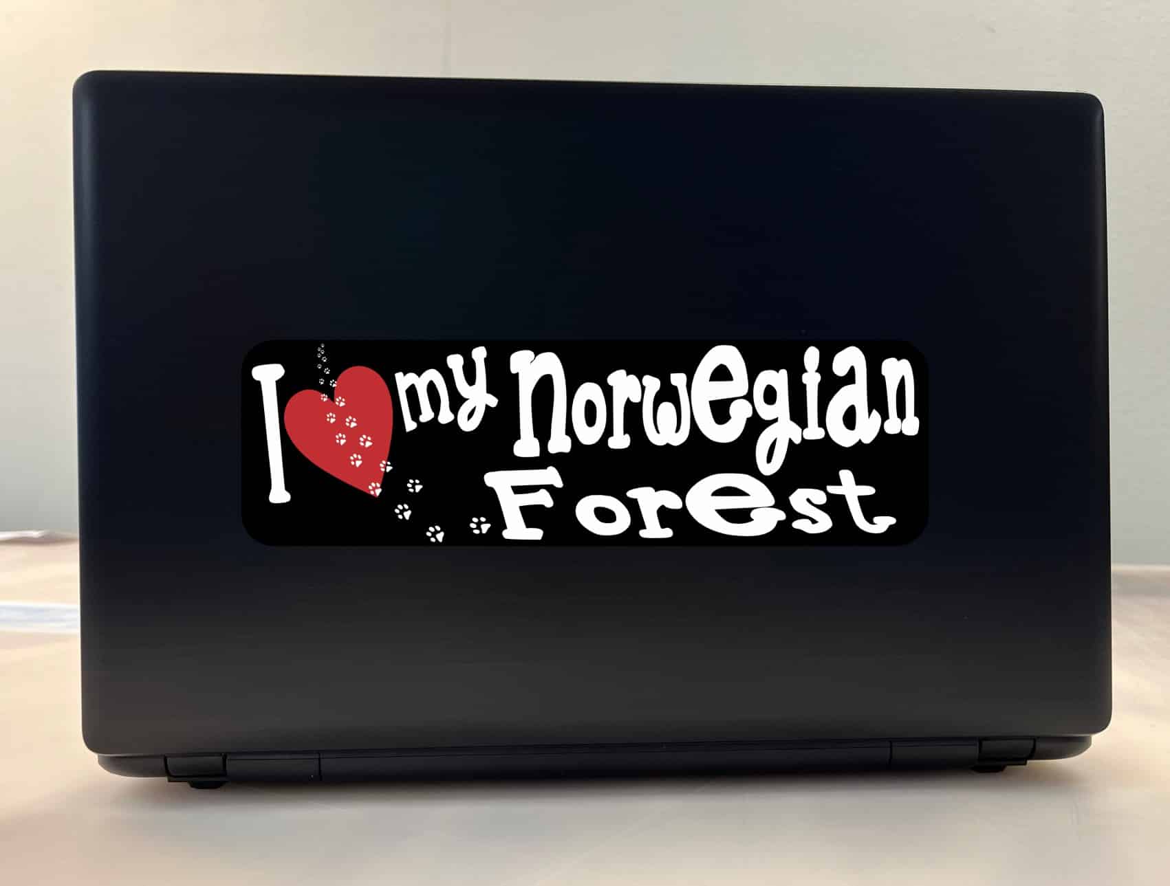 10in x 3in I Love My Norwegian Forest Cat Bumper Sticker Vinyl Window Decal