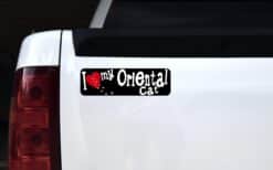 10in x 3in I Love My Oriental Cat Bumper Sticker Vinyl Truck Win