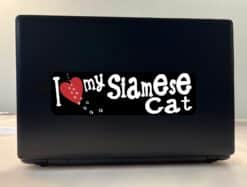 10in x 3in I Love My Siamese Cat Bumper Sticker Vinyl Window Sign Decal