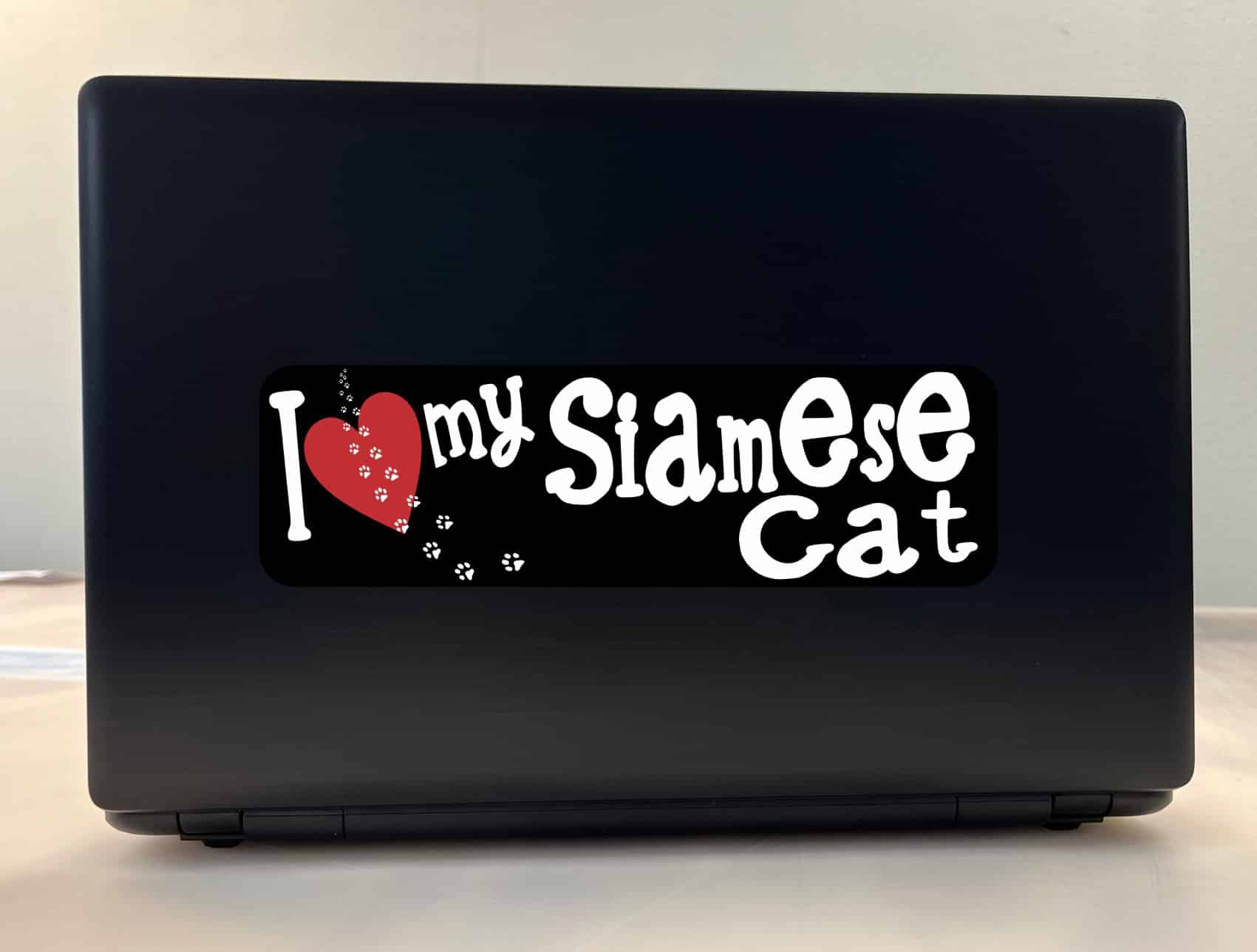10in x 3in I Love My Siamese Cat Bumper Sticker Vinyl Window Sign Decal