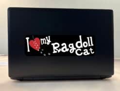 10in x 3in I Love My Ragdoll Cat Bumper Sticker Vinyl Window Pet Decal