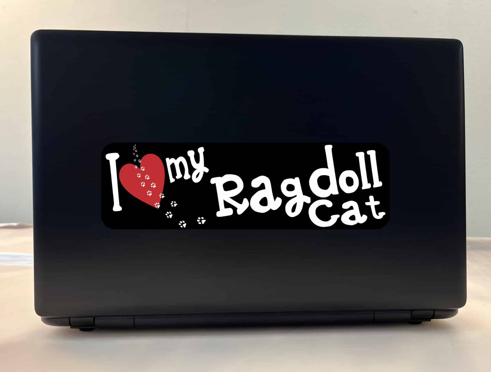 10in x 3in I Love My Ragdoll Cat Bumper Sticker Vinyl Window Pet Decal