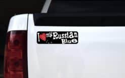 10in x 3in I Love My Russian Blue Bumper Sticker Vinyl Window Cat Decal