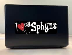 10in x 3in I Love My Sphynx Bumper Sticker Cat Vinyl Truck Window Decal