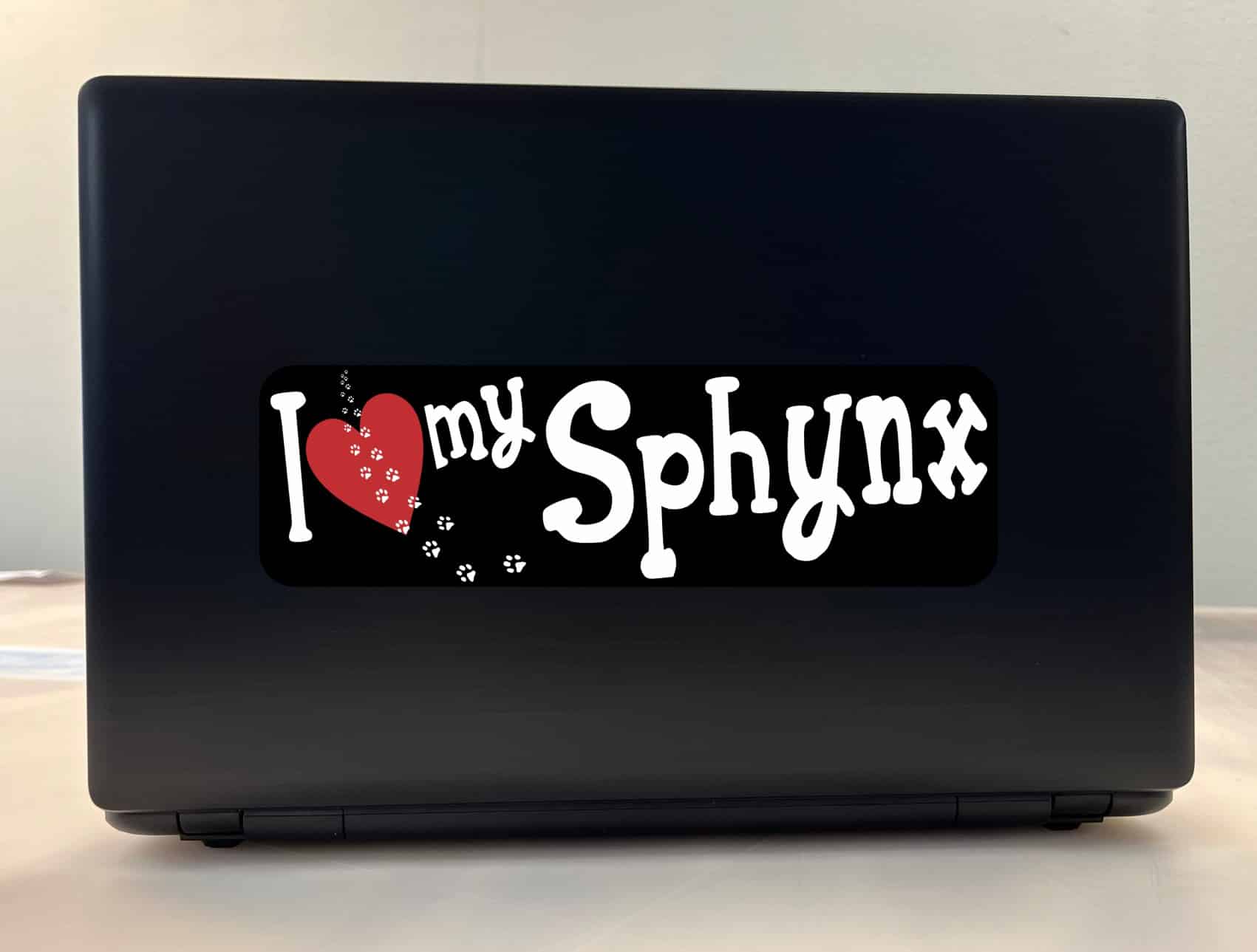10in x 3in I Love My Sphynx Bumper Sticker Cat Vinyl Truck Window Decal