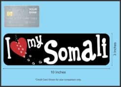 10in x 3in I Love My Somali Magnet Car Door Magnetic Cat Truck Magnets