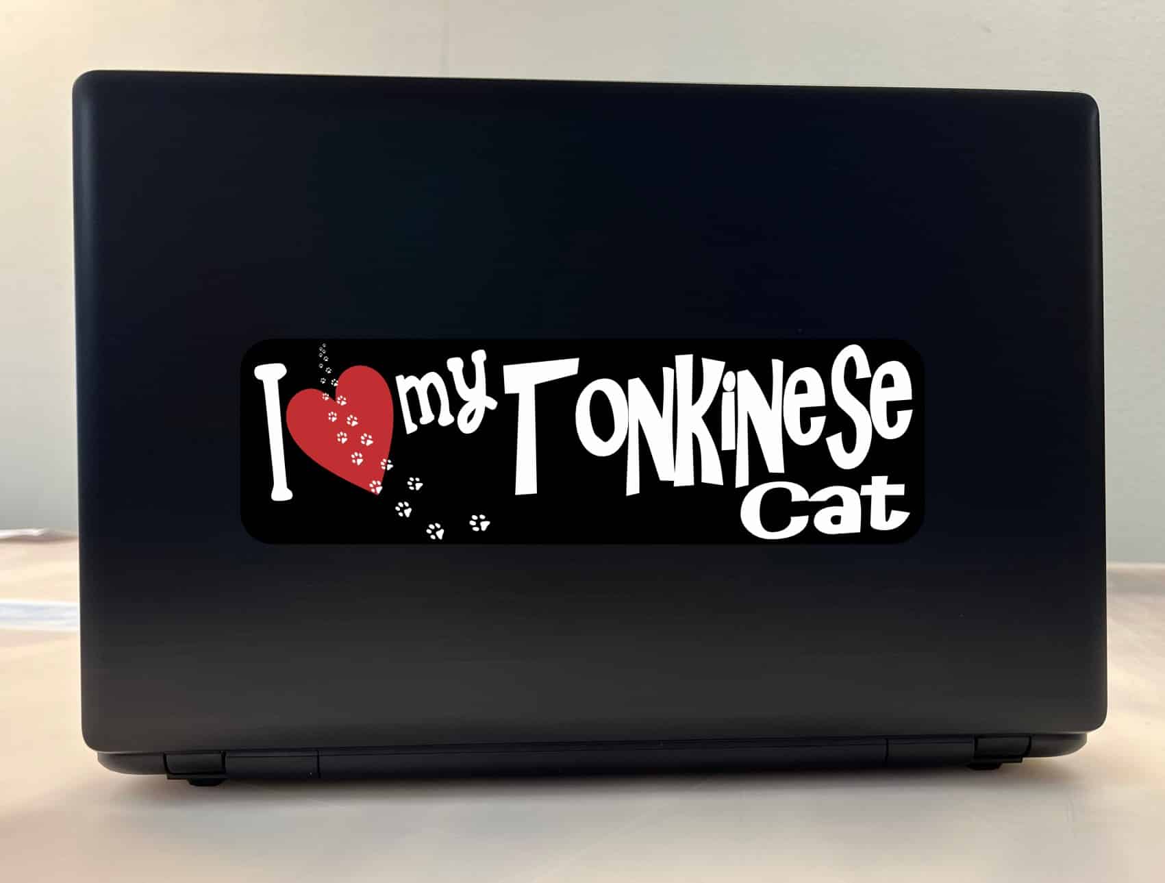 10in x 3in I Love My Tonkinese Cat Bumper Sticker Vinyl Window Pet Decal