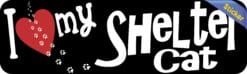 10in x 3in I Love My Shelter Cat Bumper Sticker Vinyl Window Pet Decal
