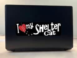 10in x 3in I Love My Shelter Cat Bumper Sticker Vinyl Window Pet Decal