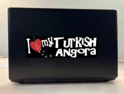 10in x 3in I Love My Turkish Angora Bumper Sticker Vinyl Window Cat Decal