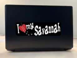 10in x 3in I Love My Savannah Cat Bumper Sticker Vinyl Window Pet Decal