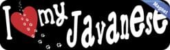 10in x 3in I Love My Javanese Magnet Magnetic Truck Magnets Cat