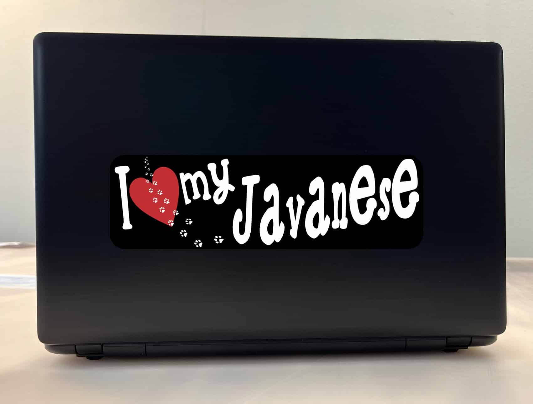 10in x 3in I Love My Javanese Bumper Sticker Vinyl Window Decal