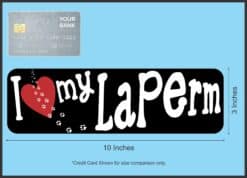 10in x 3in I Love My Laperm Bumper Sticker Vinyl Window Sign Cat Decal