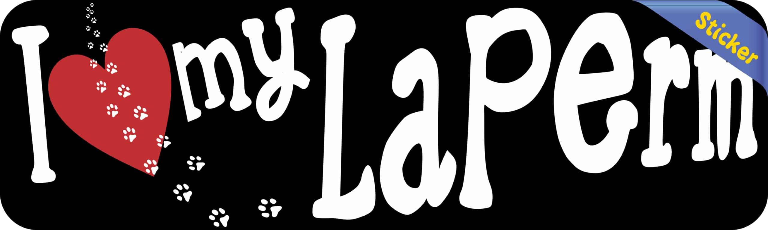 10in x 3in I Love My Laperm Bumper Sticker Vinyl Window Sign Cat Decal
