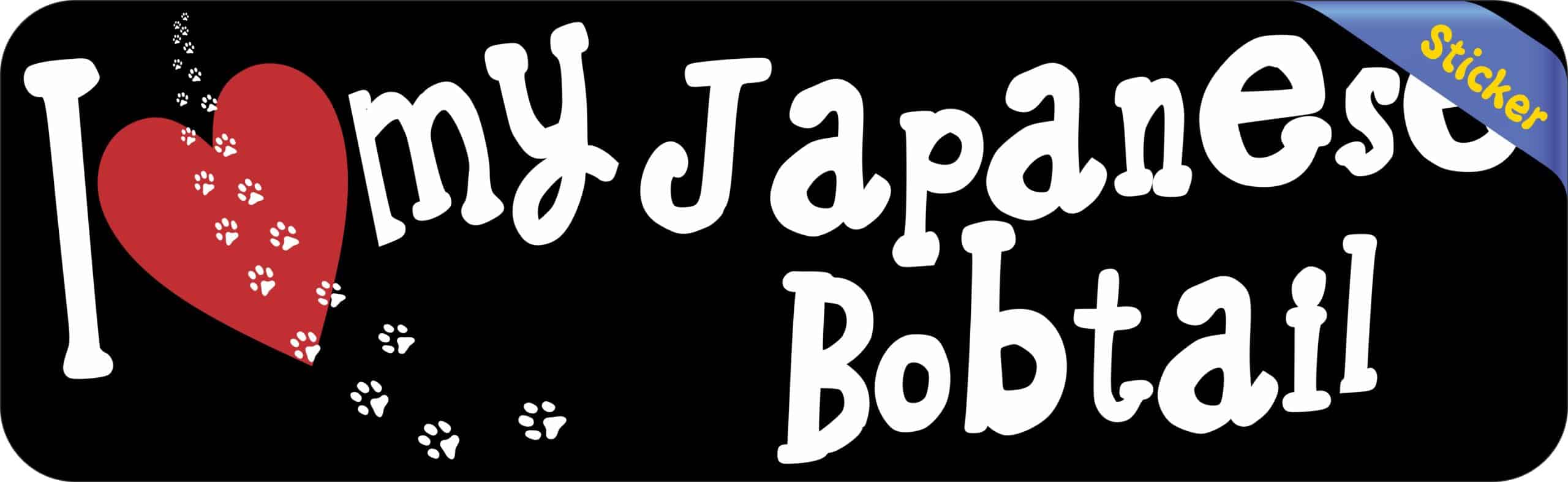 10in x 3in I Love My Japanese Bobtail Bumper Sticker Vinyl Window Decal