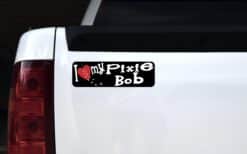 10in x 3in I Love My Pixie Bob Bumper Sticker Cat Vinyl Truck Window Decal