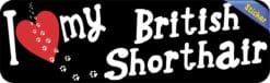 10in x 3in I Love My British Shorthair Bumper Sticker Vinyl Wind