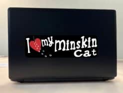 10in x 3in I Love My Minskin Cat Bumper Sticker Vinyl Window Sign Decal