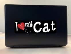 10in x 3in I Love My Cat Bumper Sticker Vinyl Window Sign Pet An