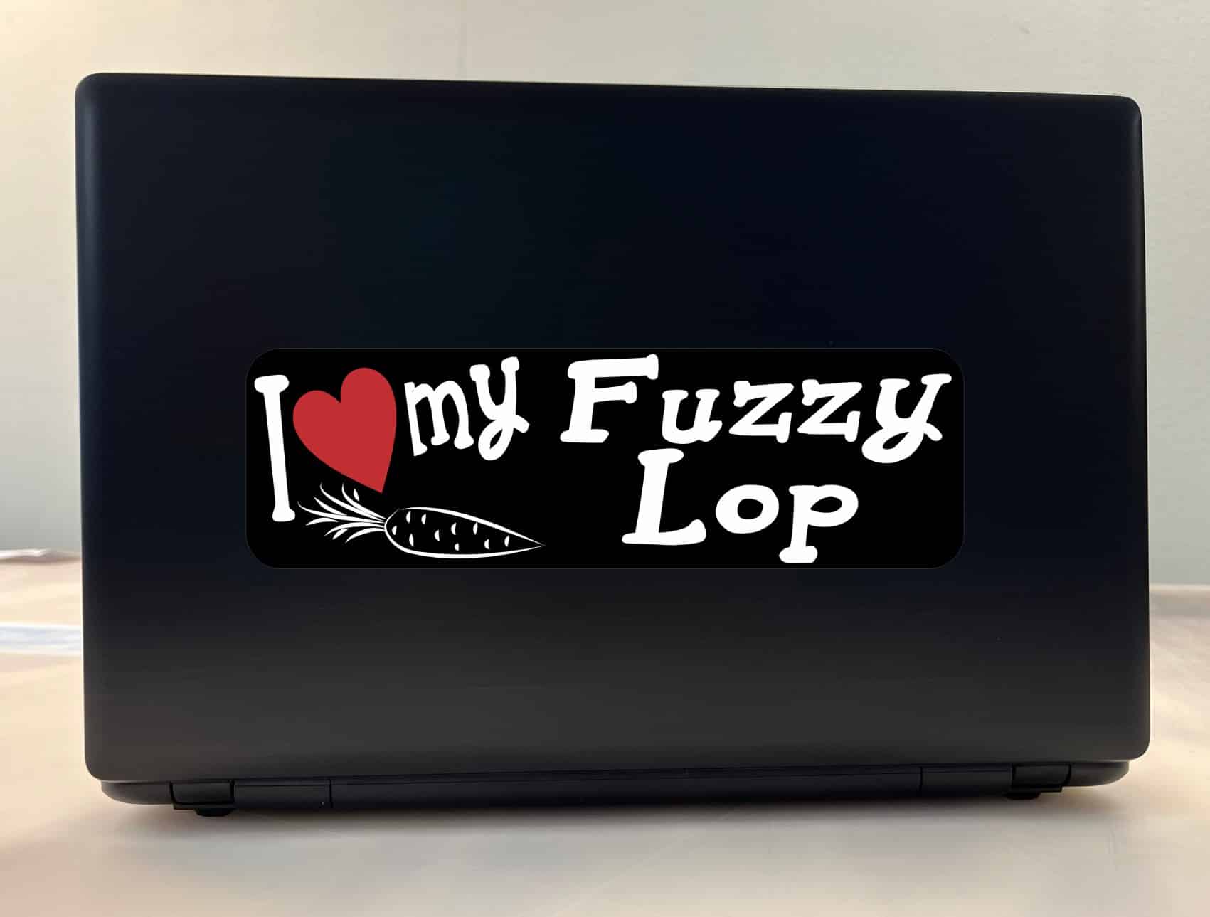 10in x 3in I Love My Fuzzy Lop Rabbit Bumper Sticker Vinyl Window Decal