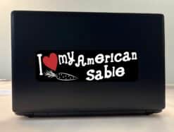 10in x 3in I Love My American Sable Rabbit Bumper Sticker Vinyl Stickers