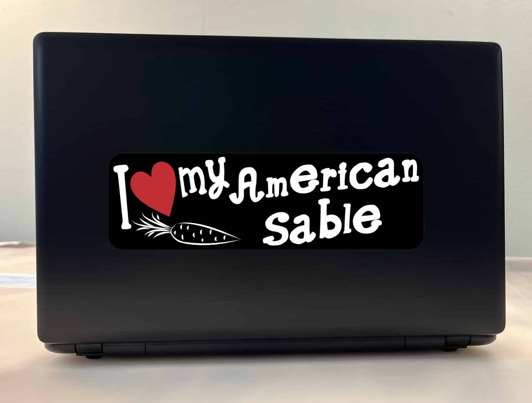 10in x 3in I Love My American Sable Rabbit Bumper Sticker Vinyl Stickers