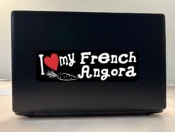 10in x 3in I Love My French Angora Rabbit Bumper Sticker Vinyl S