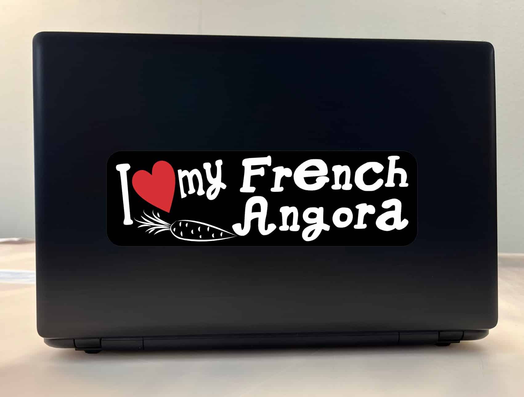 10in x 3in I Love My French Angora Rabbit Bumper Sticker Vinyl S