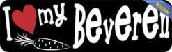 10in x 3in I Love My Beveren Rabbit Bumper Sticker Vinyl Truck Window Decal