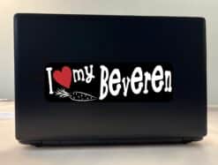 10in x 3in I Love My Beveren Rabbit Bumper Sticker Vinyl Truck Window Decal