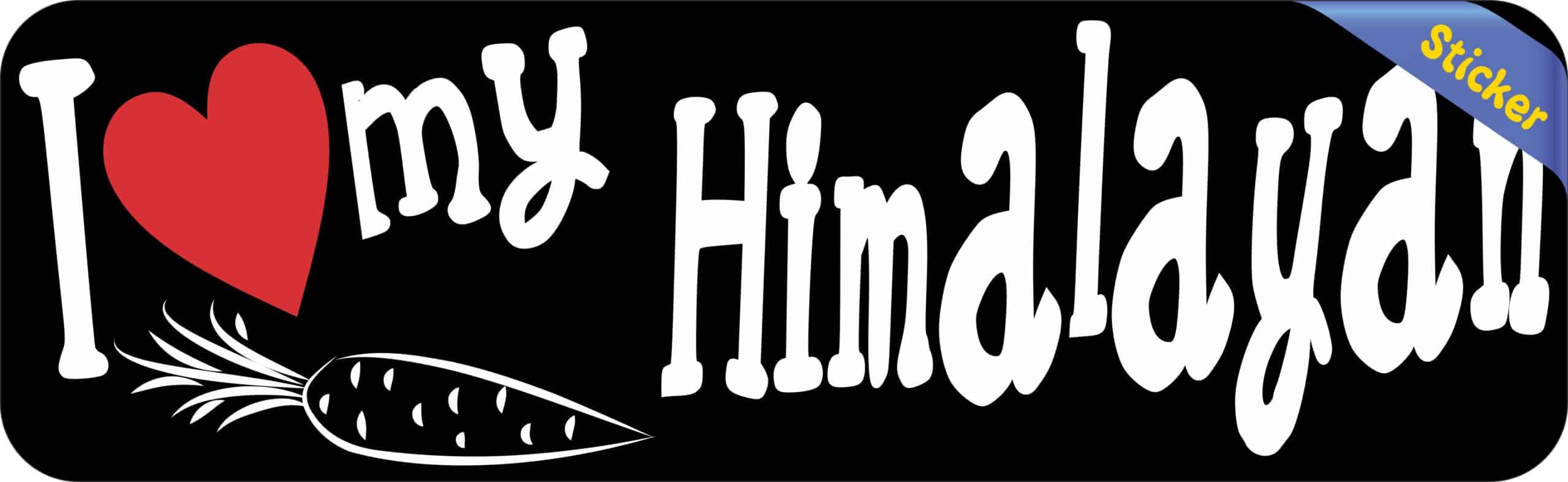 10in x 3in I Love My Himalayan Rabbit Bumper Sticker Vinyl Window Stickers