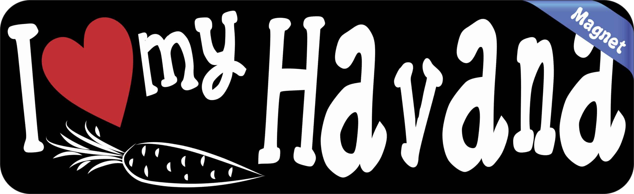 10in x 3in I Love My Havana Rabbit Magnet Magnetic Truck Magnets