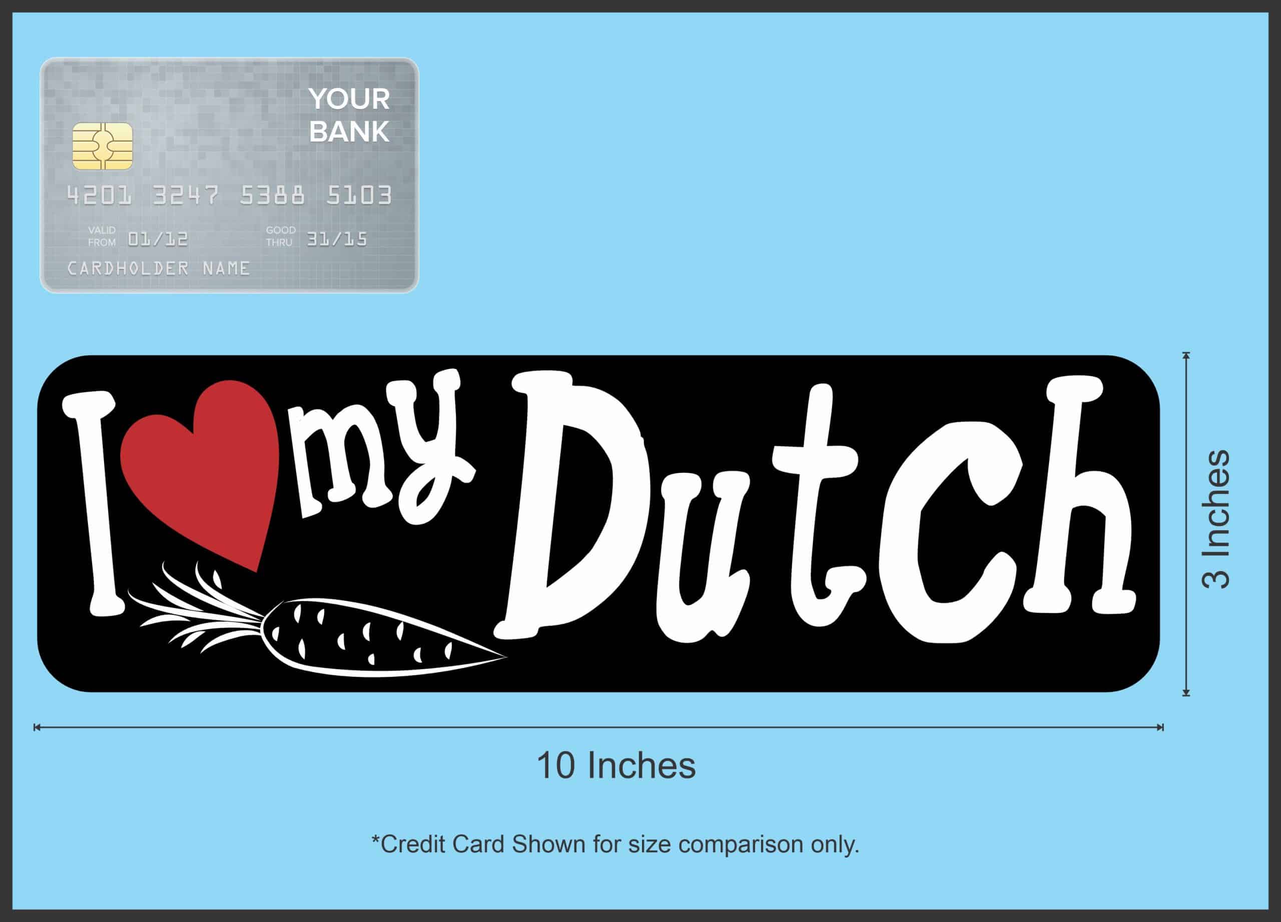10in x 3in I Love My Dutch Rabbit Magnet Magnetic Truck Pet Magnets - Image 4