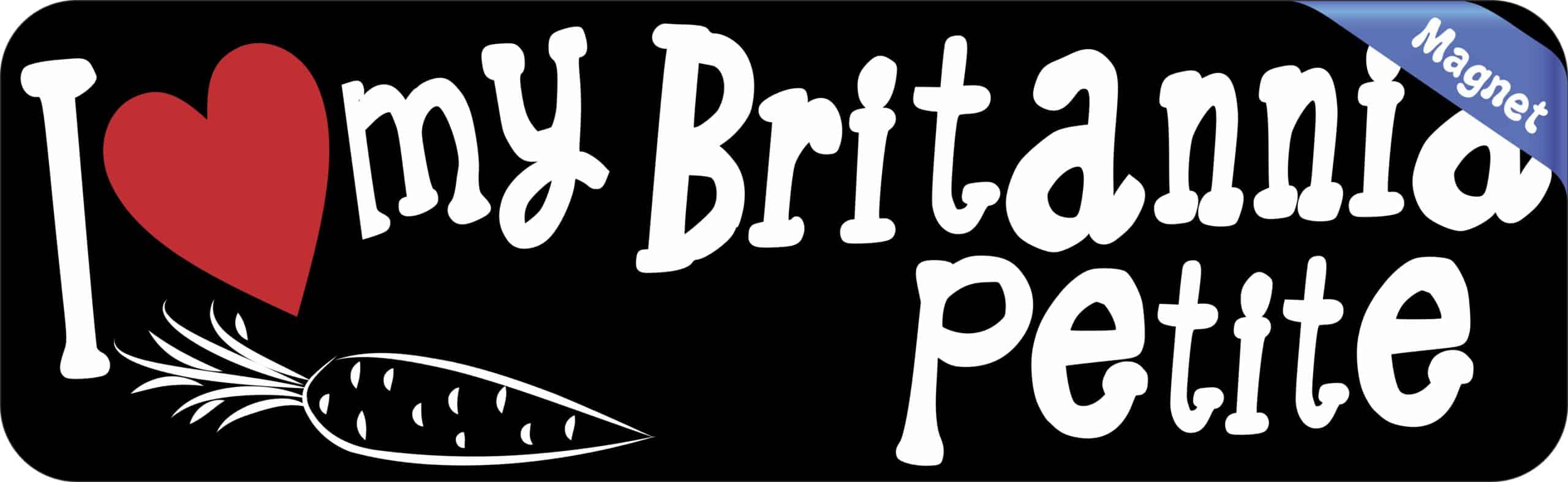 10in x 3in I Love My Britannia Petite Rabbit Magnet Magnetic Truck Magnets