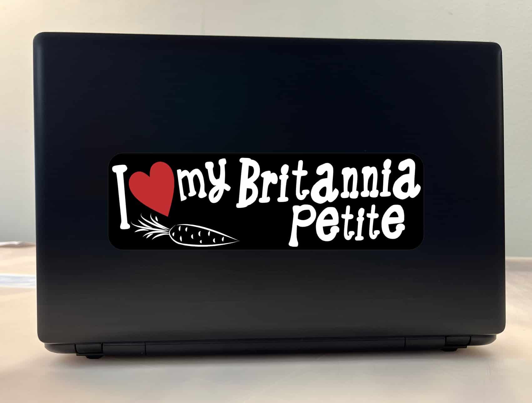 10in x 3in I Love My Britannia Petite Rabbit Bumper Sticker Vinyl Window Decal