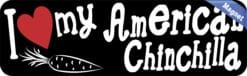 10in x 3in I Love My American Chinchilla Rabbit Magnet Magnetic Truck Magnets