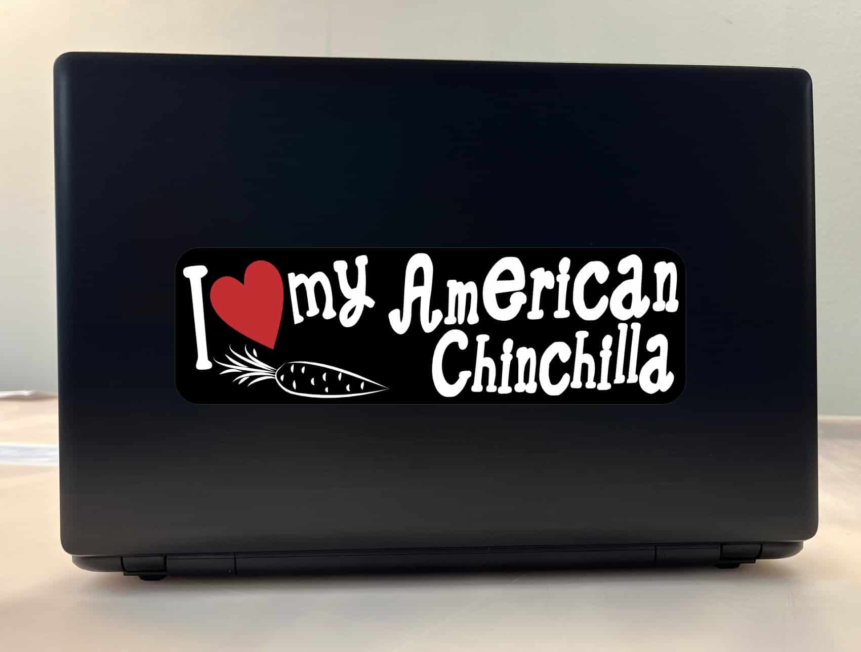 10in x 3in I Love My American Chinchilla Rabbit Bumper Sticker Vinyl Stickers