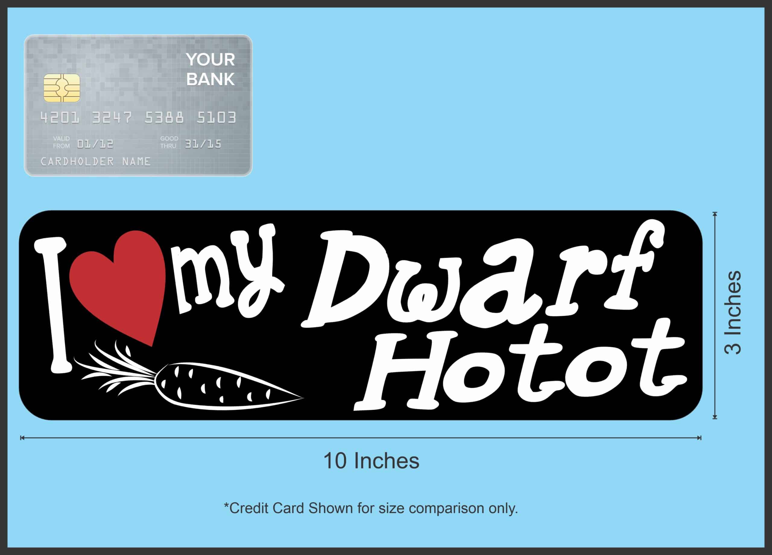 10in x 3in I Love My Dwarf Hotot Rabbit Magnet Magnetic Truck Pet Magnets