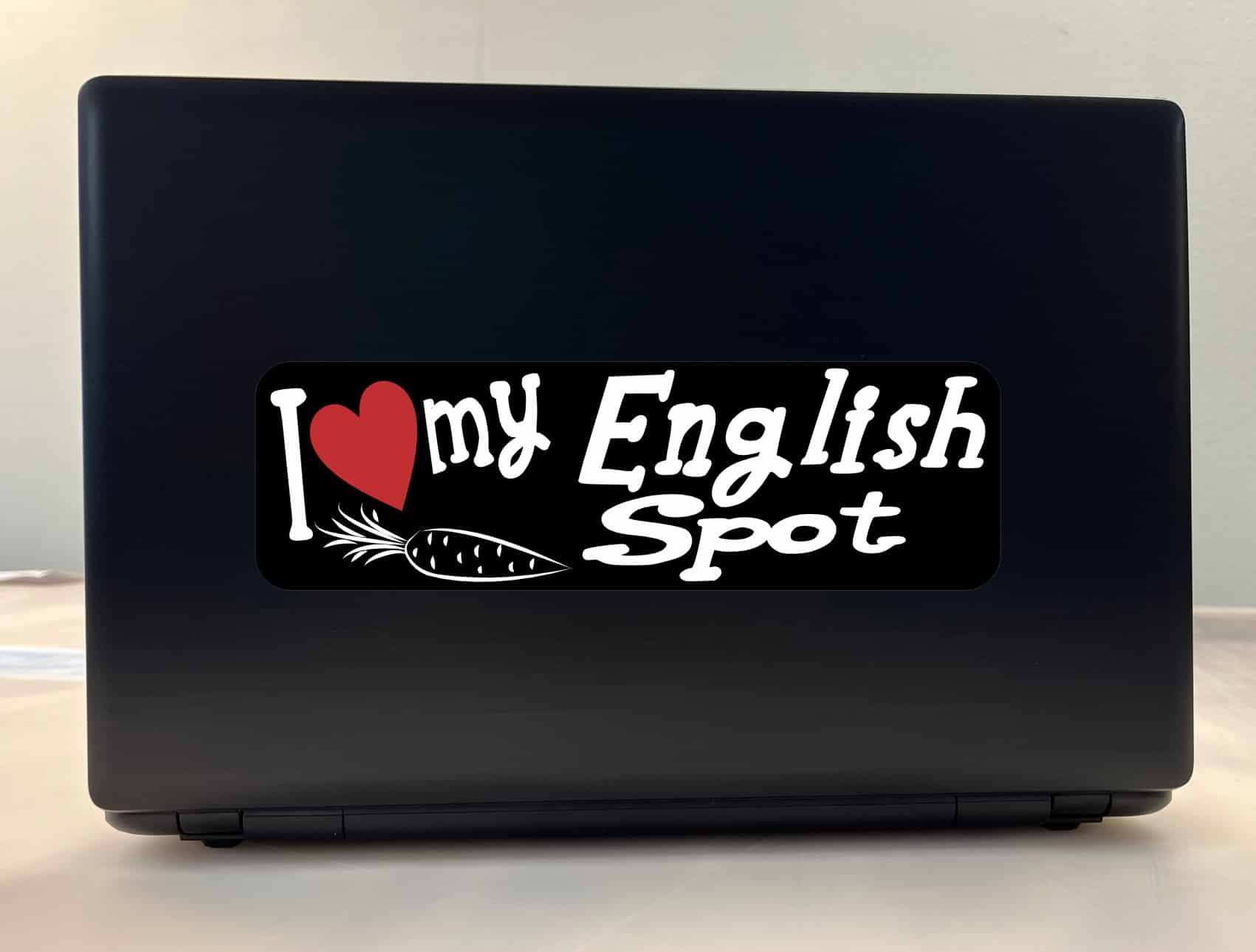 10in x 3in I Love My English Spot Rabbit Bumper Sticker Vinyl Window Stickers