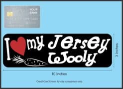 10in x 3in I Love My Jersey Wooly Rabbit Magnet Magnetic Truck Pet Magnets