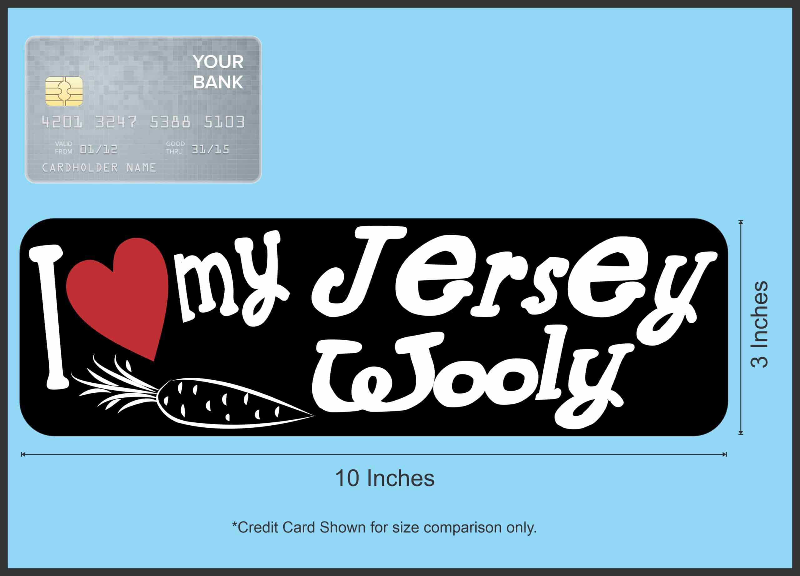 10in x 3in I Love My Jersey Wooly Rabbit Magnet Magnetic Truck Pet Magnets