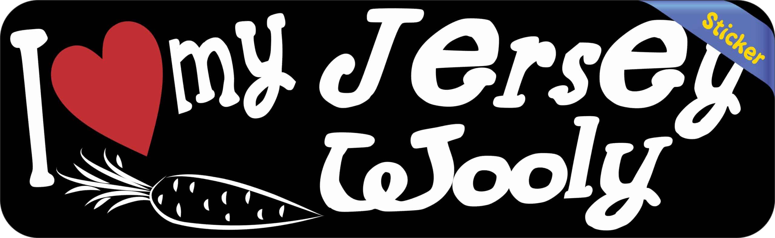 10in x 3in I Love My Jersey Wooly Rabbit Bumper Sticker Vinyl Pet Stickers