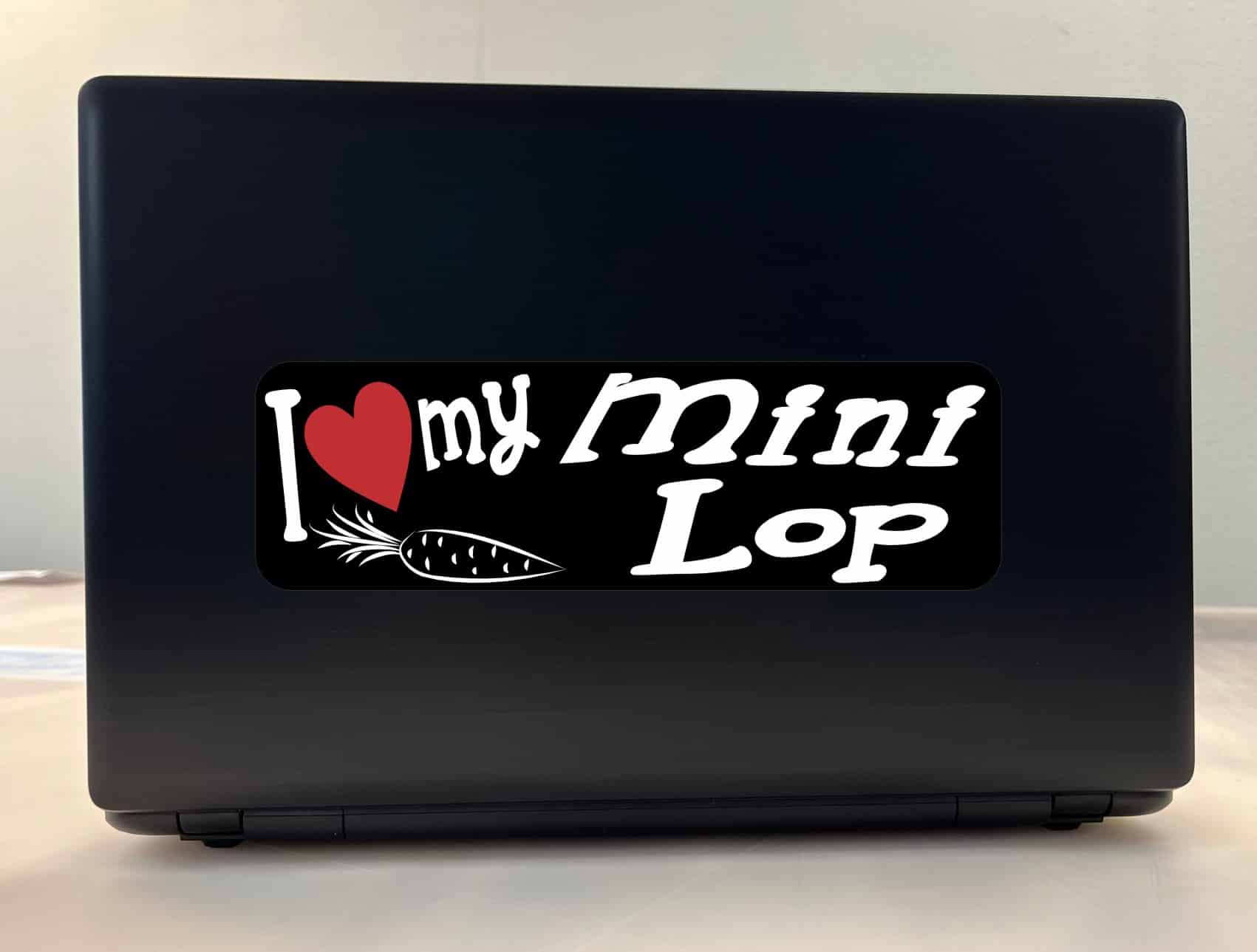 10in x 3in I Love My Mini Lop Rabbit Bumper Sticker Vinyl Truck Window Decal