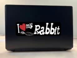 10in x 3in I Love My Rabbit Bumper Sticker Vinyl Truck Window Pet Stickers