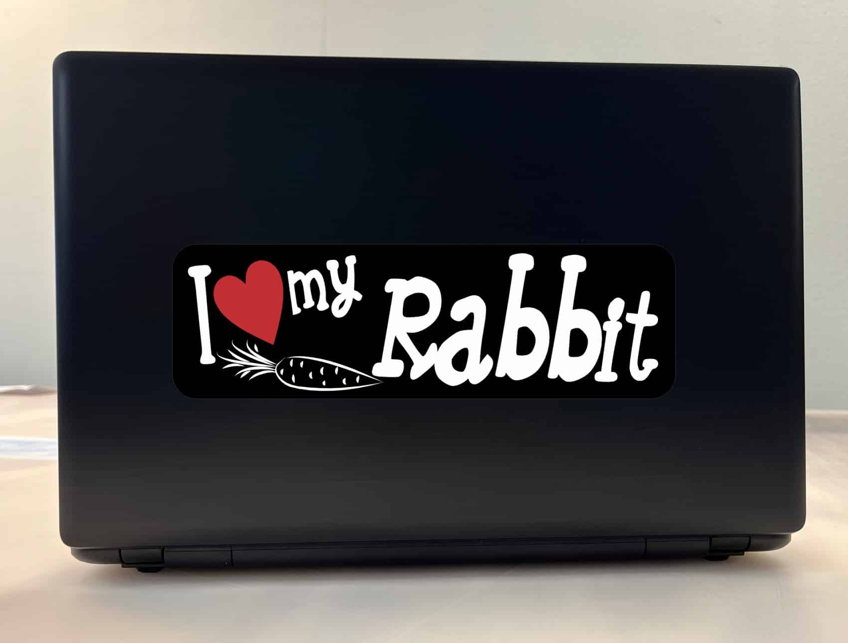 10in x 3in I Love My Rabbit Bumper Sticker Vinyl Truck Window Pet Stickers