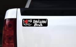 10in x 3in I Love My Redtailed Boa Magnet Car Door Magnetic Magnets